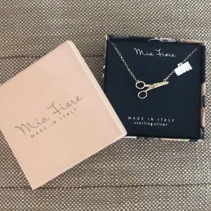 Mia Fiore Sterling Silver Scissor Necklace